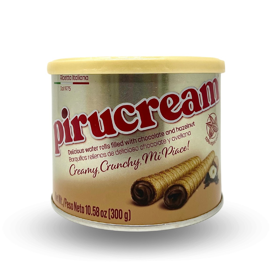 Pirucream wafer rolls filled with Chocolate and Hazelnut 10.58 oz